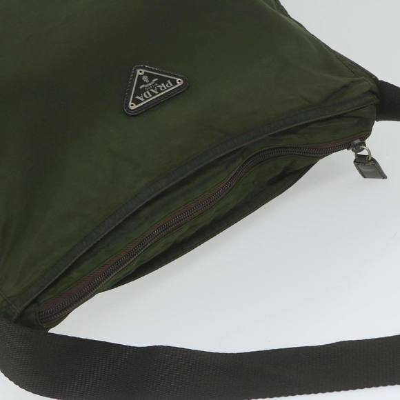 PRADA Shoulder Bag Nylon Khaki Auth 62076 - Picture 6 of 16